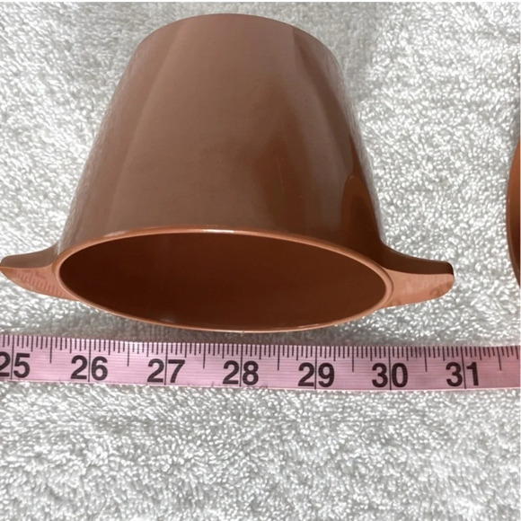 Vintage MCM Stylized Dinnerware Brown Melmac Melamine Cream & Sugar Set - Picture 13 of 14